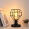 Industrial Vintage Table Lamp Metal Cage Shade Bedside Lamp for Bedroom, Living Room, or Office E26 Bulb Compatible, 59” Cord with Switch